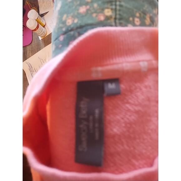 Sweaty Betty Sweatshirt Women's Medium Pullover Coral orange crew neck Athletic - Picture 5 of 6